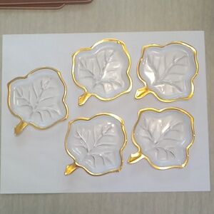 Glass vintage 5 candy nut dishes